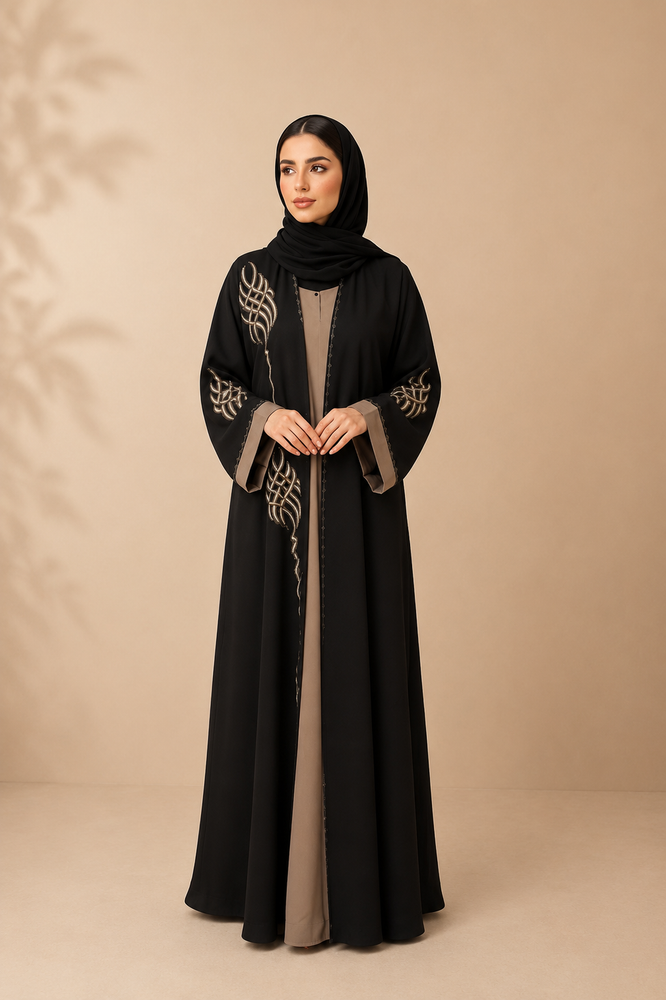 Noir Luxe Embroidered Abaya